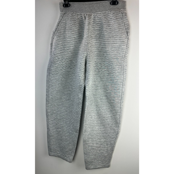 Athleta Ribbed Ottoman Sweatpants Gray Sweats Athleisure Plush Cozy Comfort XS - Picture 2 of 7